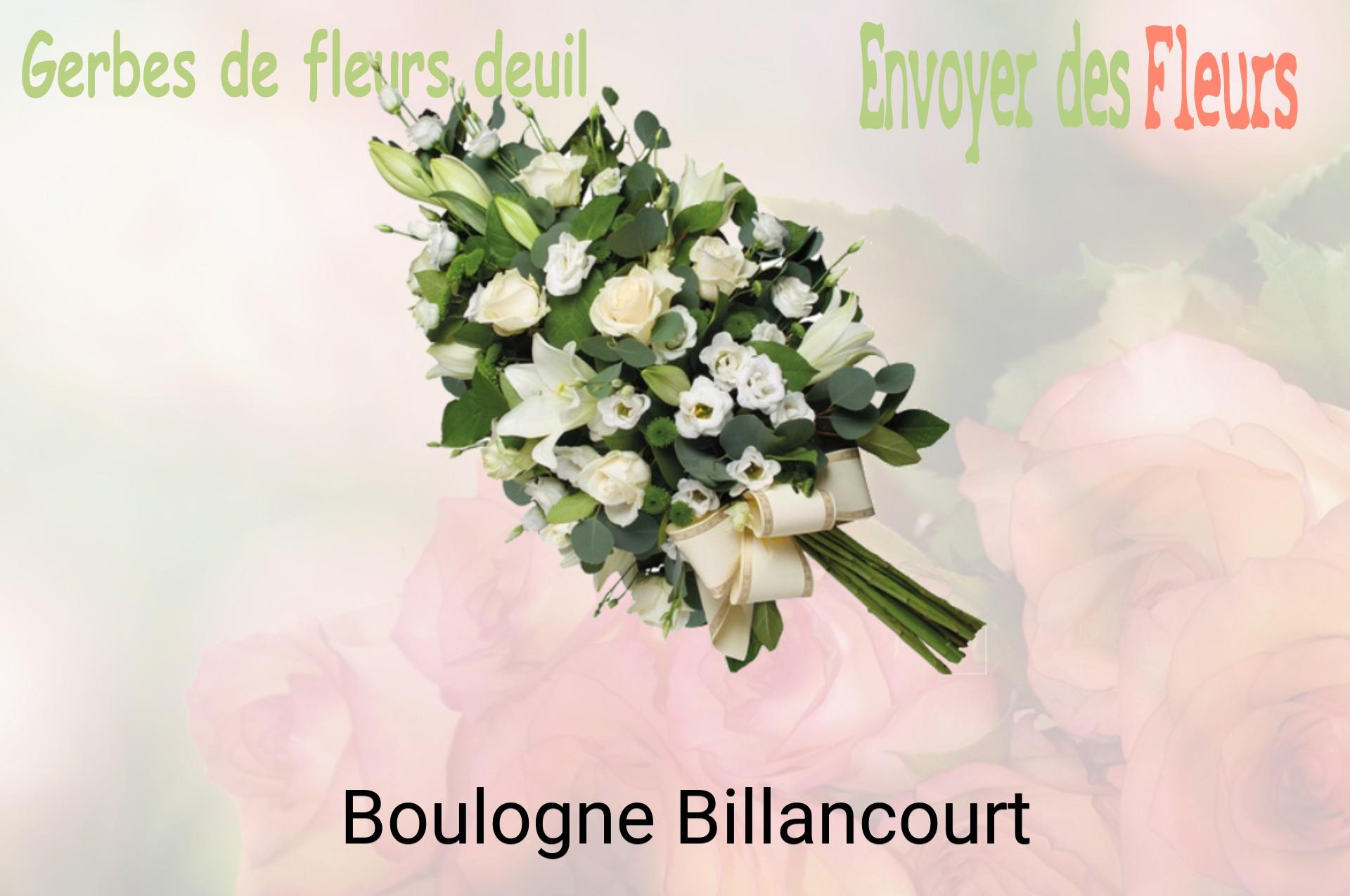 Gerbe de fleurs de deuil livrée à Boulogne-Billancourt